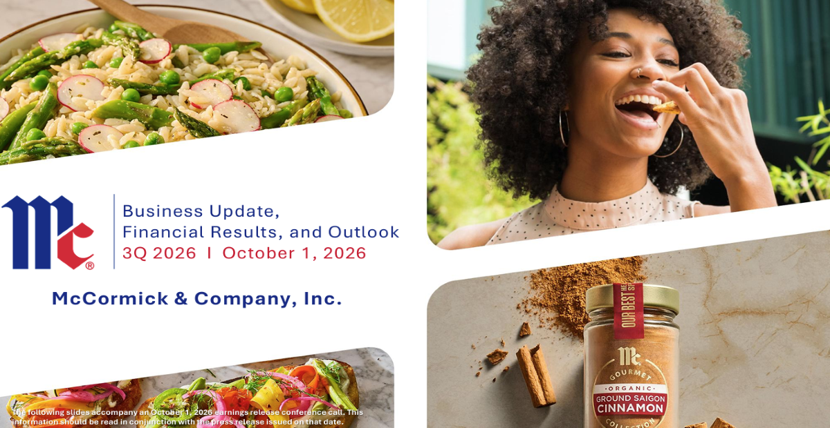 Q3 2026 McCormick & Company, Inc. Earnings Conference Call Thumbnail Image